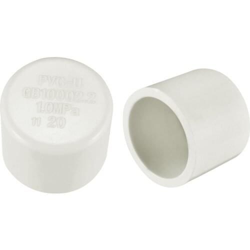 Uxcell 20mm PVC Pipe Cap Fitting, Slip Socket External End Caps 2 Pcs