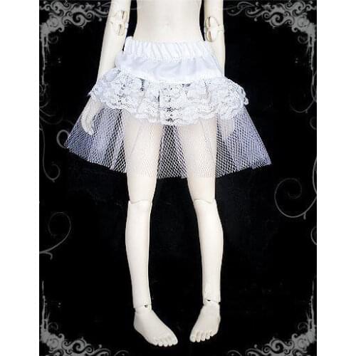 [wamami] 40# White/Black Lace Petticoat/Skirt 1/4 MSD 1/3 SD DZ AOD BJD Dollfie