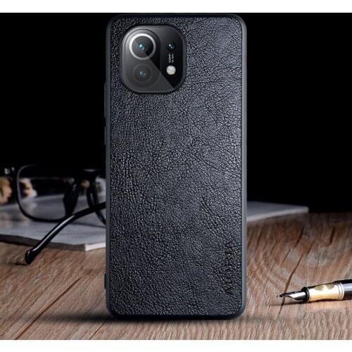 Drop Protection Slim Leather Skin Shell Cases for Xiaomi Mi 11 Mi11 Xiaomi11 Xiao Mi 11 Protective Back Cover Fundas