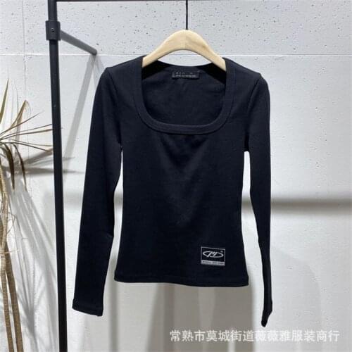 2021 New Autumn High Quality Women T-shirt Slim Fit Fashion Ladies Tee Print Casual Elegant Cotton Female Tops T620