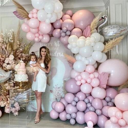 1 Set Pink Balloon Garland Arch Kit Wedding Latex Balloon Set Birthday Party Decoration Baby Shower Globos Supplies