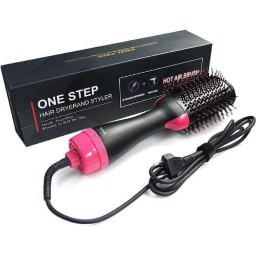 10pcs 2020 One-Step Hair Dryer & Volumizer Salon Hot Air Paddle Styling Brush Negative Ion Generator Hair Straightener Curler#23