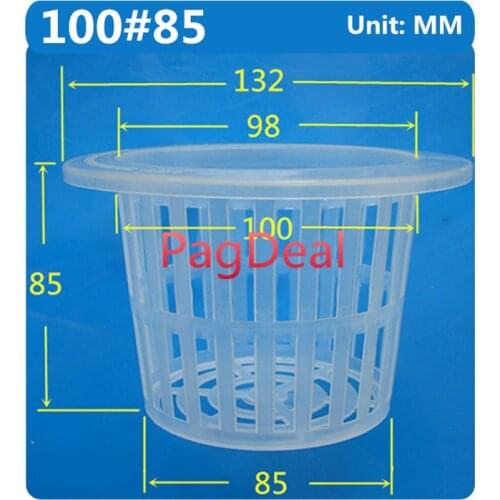10pcs A Lot 100# Large Hydroponic Nursery Aeroponic Agriculture Net Basket Mesh Pots Soilless Seedling Pot Sponge Plant Net Cup
