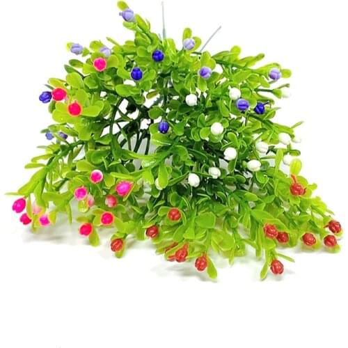 24cm Milan Artificial Flowers For Party Wedding Fake Flowers Home Holiday Christmas Decorations Artificial Plants Flower
