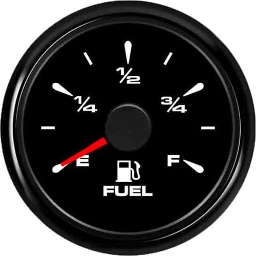 52 mm Marine Fuel Gauge Boat Car Oil Tank Level Indicator Waterproof 190 ohm Fuel Level Gauge with 7 Colors Backlight