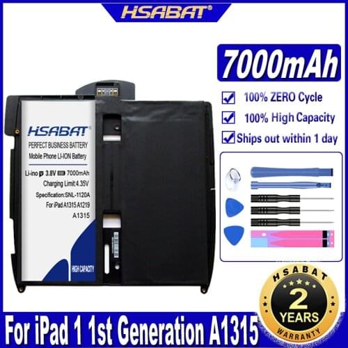 HSABAT A1315 5900mAh Battery for iPad 1 1st Generation A1315 A1219 A1337 616-0448 616-0478 969TA028H Series Laptop Battery