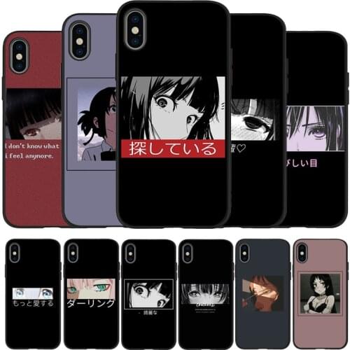 Anime Tumblr Black TPU Silicone Soft Phone Case For iPhone 11 12 Pro X XR XS MAX 5 6 7 8 Plus SE 2020