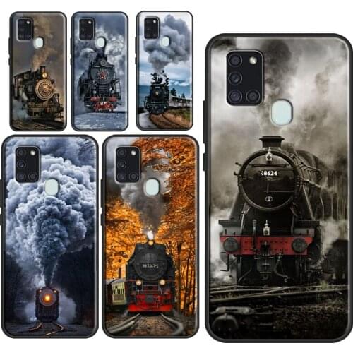 Classic Steam Train Railway Case For Samsung A32 A12 A52 A72 A21S A20e A11 A31 A51 A71 A02 A20 S A30 A40 A50 A70 Coque