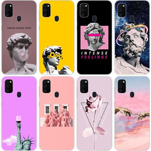 Alternative statue David art Case for Samsung Galaxy M11 M12 M21 M30S M31S M32 M51 A5 2017 A6 A7 A8 A9 J2 Core J6 Plus J8 2018
