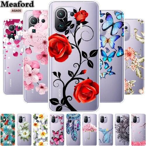 For Xiaomi Mi 11 Pro Case Transparent Silicone Cover TPU Soft Phone Cases For Xiaomi Mi11 Ultra Case Xiaomi Mi 11 Lite Fundas