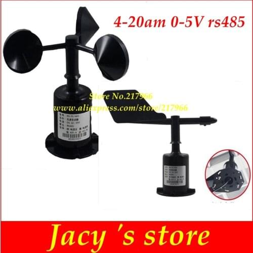Wind vane wind direction sensor wind speed sensor 4-20MA 0-5V RS485 Modbus communication Anemometer DC9-24V OR 5V pulse bracket