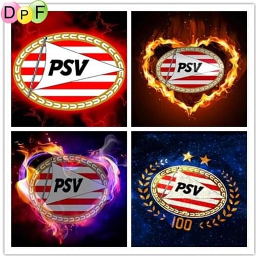 DPF 5D Diy Diamond Painting Cross Stitch Embroidery Mosaic football "psv" Logo Full Square/Round Drill Home Decor Wall Painting
