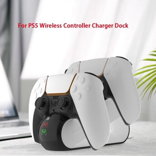 DualSense Charging Cradle Dock Station For PS5 Wireless Controller Dual Charger with LED Indicator USB Charge