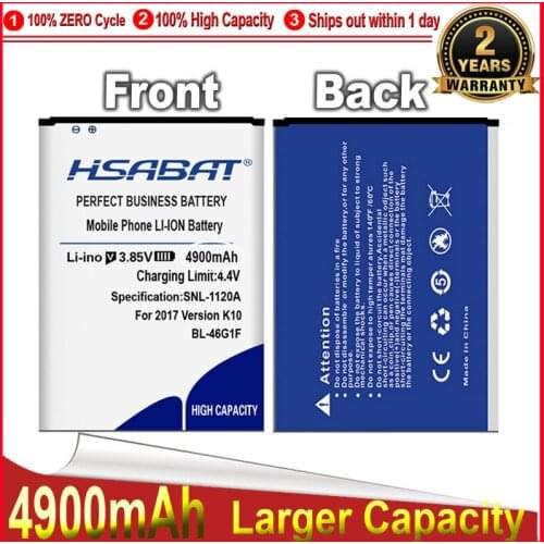HSABAT 0 cycle 4700mAh BL-46G1F Battery for LG K10 2017 K425 K428 K430H K20 Plus TP260 Perfect Replacement-free shipping