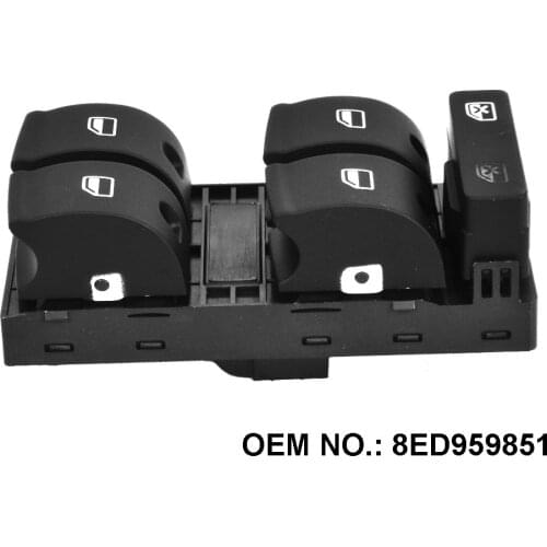 JEAZEA 8ED959851 8E0 959 851 8ED959851B Master Power Window Switch Panel Button For Audi A4 B6 B7 Sedan 2002 - 2005 2006 07 08