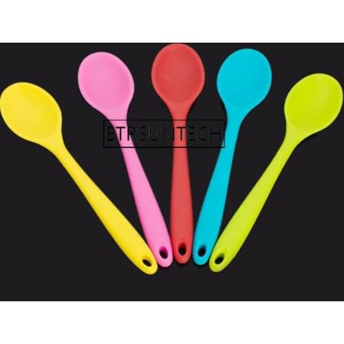 50pcs Kitchen Silicone Spoon 27cm Large Long Handle Cooking Baking Mixing Spoon Ladle Food Grade Silicone Cooking Utensils
