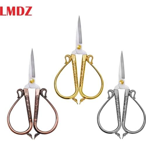 LMDZ 1pcs Stainless Steel Sewing Scissors Short Cutter High Steel Vintage Tailor Scissors for Fabric Craft Sewing Scissors
