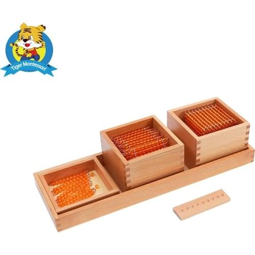 Montessori mathematics Introduction to Decimal Symbols with Trays toy