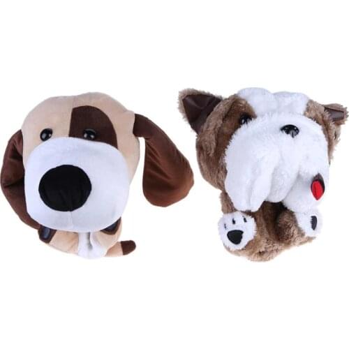 Soft Fleece Golf Putter Protective Cute Cartoon Puppy Dog Golf Club Head Covers Protector for 460CC No.1 Drive Golf Accessories