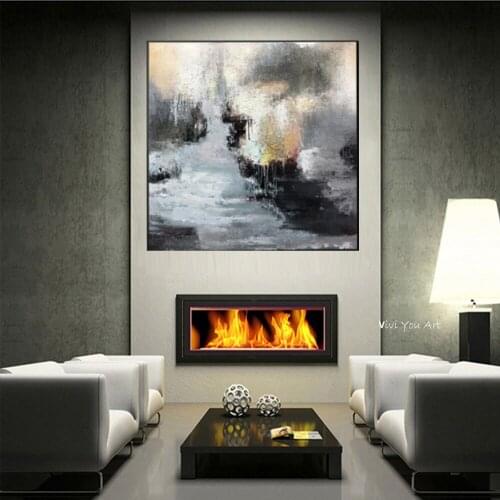 100% Pure Hand-painted High-quality Abstract mural oil Painting on Canvas Family Living room Abstract oil Painting New Products