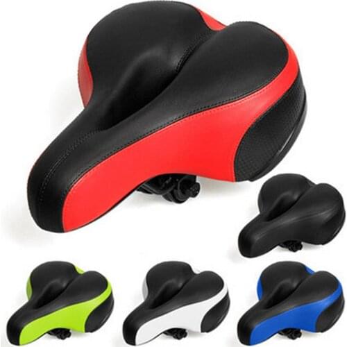 None Waterproof Hollow Bike Seat Large Reflective Shock Absorb Spring Bicycle Saddle Cushion