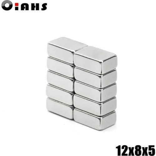 200Pcs 12x8x5 Neodymium Magnet 12*8*5 mm N35 NdFeB Block Super Powerful Strong Permanent Magnetic imanes Block