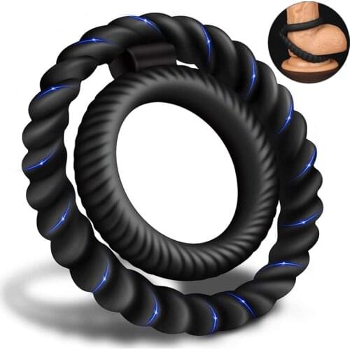 New Silicone Cock Dual Ring,Premium Stretchy Longer Harder Stronger Erection Massager Better Enhancing Toys for Male Couple Play