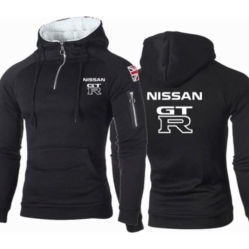 NEW Hoodies GTR Car Logo Print Hoodies Men Spring Autumn Casual Long Sleeve Mens Zip Hoodie Sweatshirts Man Hoody Clothing