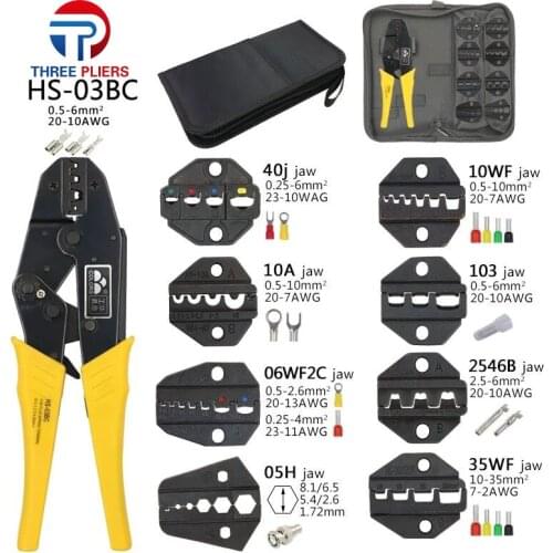 Crimping Tools HS-03BC Pliers for 2.8 4.8 6.3 VH3.96/Tube/Insulation Terminals Kit Multifunctional Electrical Medium-Size Clamp