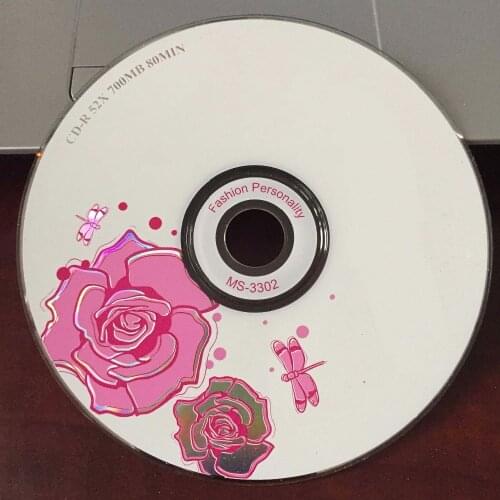Wholesale 50 Discs Grade A 700 MB 52x Blank Rose Printed CD-R Disc