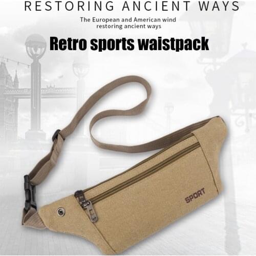 Running Waist Bag Outdoor Sports Jogging Fanny Phone Holder Belt Pack Canvas Men Women Phone Key Zipper Fitness Cycling Pouch