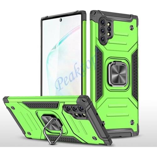Shockproof Case for Samsung Galaxy Note 10 Plus Note10 Impact Bumper Armor Defender Magnetic Holder Ring Case Cover