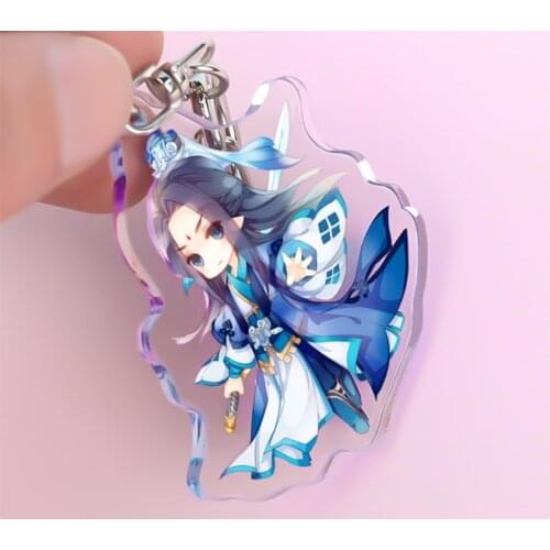 Clear Acrylic Custom Keychain Cartoon Personalized Gift Photo Customized Anime Charms Hologram Keychains for car keys