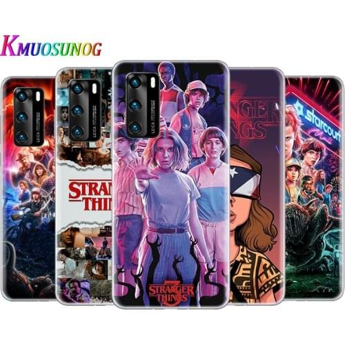 Transparent Cover Stranger Things For Huawei P40 Lite E P30 P20 P10 P9 P8 Pro Plus Lite mini 2019 Phone Case