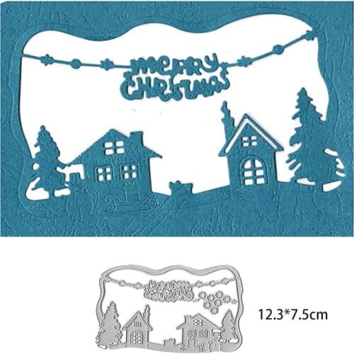 Christmas Dies Cutting Die 2021 Stencils Scrapbooking Clear Stamps Embossing Folder Card Making Mould Diy Die Cuts