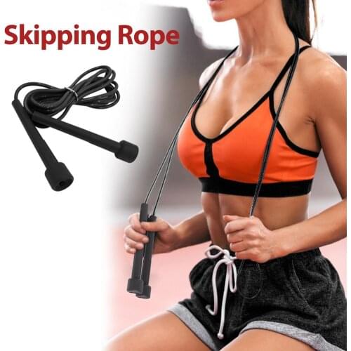 Skipping Rope Adjustable Sports Fitness Black Speed Jumping Rope Gym Crossfits Fitness Exercise Abs Exercise Equipment