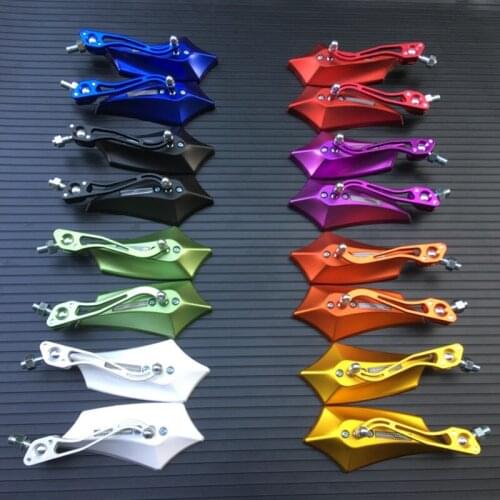 2Pcs Universial Motorcycle Accessories Left Right Side 8MM 10MM RearView Mirrors With Changable Screws For Yamaha Honda Kawasaki