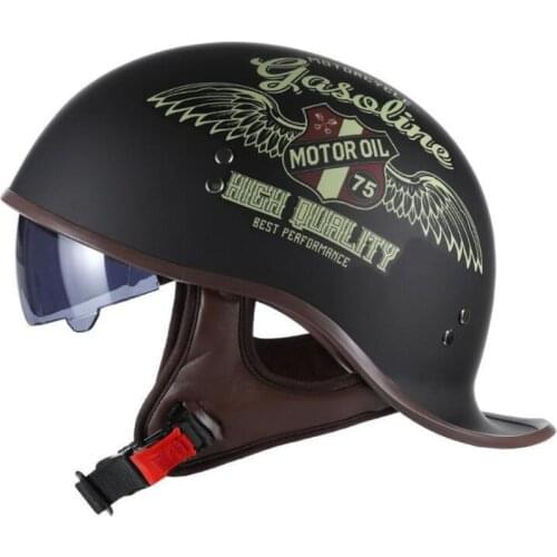 Retro Vintage Casco Moto Unisex Motorcycle Helmet Open Face Scooter Biker Motorbike Racing Riding Helmet Casco Vintage Helmet