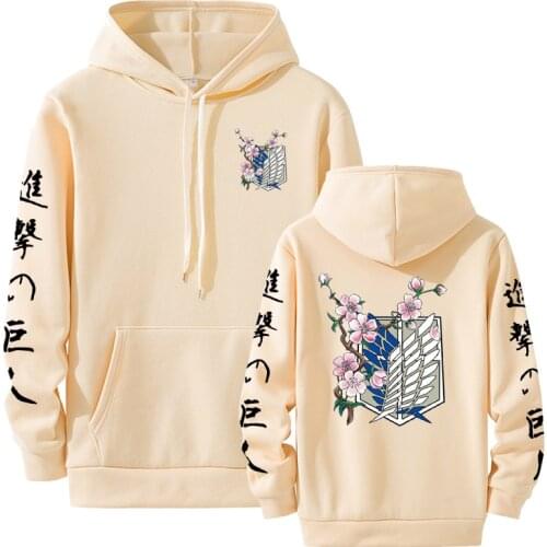 Shingeki No Kyojin Attack on Titan Funny Cartoon Streetwear Hoodies Men Cool Japanese Anime Manga Sweatshirt Graphic Hoody Male