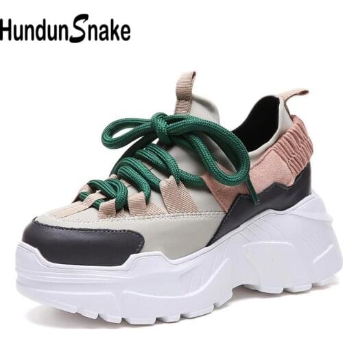 Platform Chunky Sport Shoes Woman Sneakers Womens Running Shoes for Women Sports Shoes Dad Thick Soles Big Gray Harajuku B-262