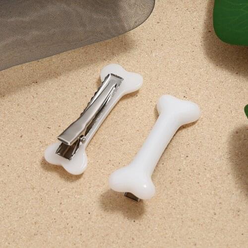 2Pcs Women Dog Bone Design Hairpin Fashion Creative Popular Hair Clips Girls Charm Lovely Barrettes Styling Tools Accessories