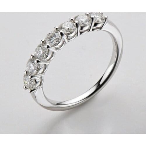 Luxury 925 Sterling Silver Ring 0.3ct X 7pcs Moissanite Diamond Snowflake Women Sparkling Fine Jewelry Fashion Gift Test Pass