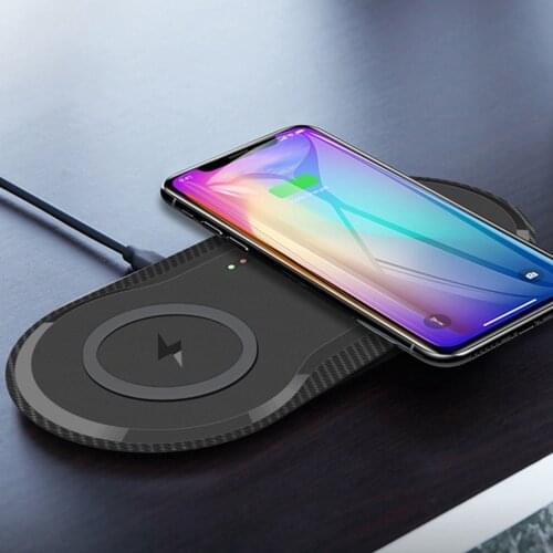 10W Wireless Dual Charger Phone Max Fast Charging Mat for Samsung Wireless Charging Pad Smartphone Charger for Iphone Xiaomi