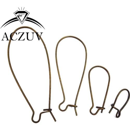 1000pcs Antique Bronze 15mm 25mm 30mm 35mm Kidney French Earwire Earring Hook Wires Jewelry Findings Accessories EWH005
