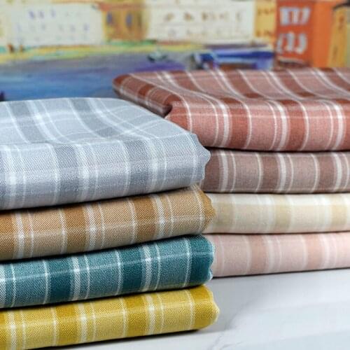 150cm*100cm 14 Color Western Style Plaid Fabric Suit Dress Fabric Casual Grid Boutique Fashion Suit DIY Apparel Sewing & Fabric