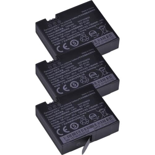 PowerTrust 3Pcs 3.80V Original Mijia Li-ion Battery for Xiaomi Mijia Mini Action Sports Camera Battery