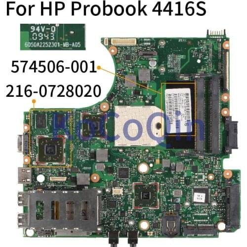 574506-001 574506-601 For HP Probook 4415S 4416S Laptop Motherboard 6050A2252301-MB-A05 216-0728020 DDR2 Notebook Mainboard