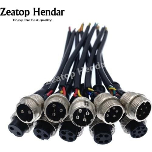 10Pcs GX16 2 / 3 / 4 / 5 / 6 / 8 Pin Aviation Cable M16 Signal Wire Male / Female Plug for Car Camera/ DVR & CCTV Monitor 20cm