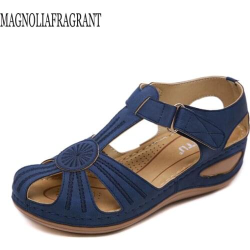 Plus Size Fashion Summer Women Sandals Female Beach Shoes Shoes Wedge High Heel Comfortable Light Platform Sandals c857