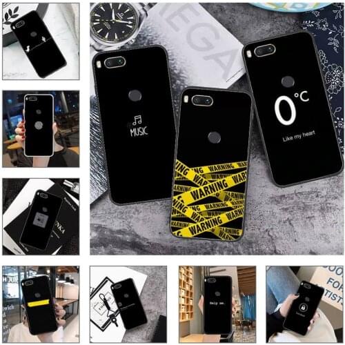 Black Minimalist Text Smart Phone Case For Xiaomi Mi Redmi Note 8T 9T 9S 9A 10 7 8 9 Lite pro